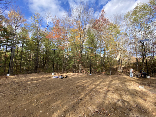 image of the Conservation's parking lot in progress